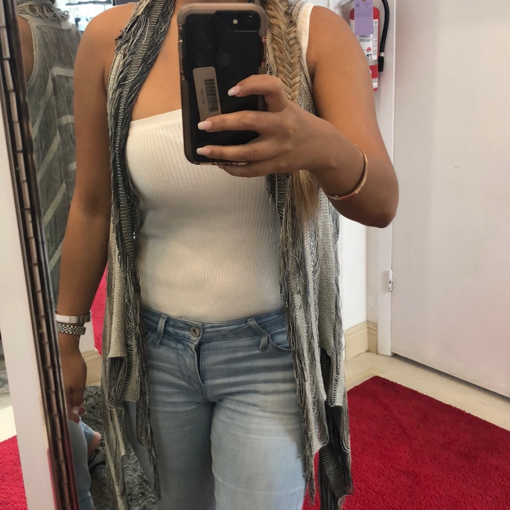 Silver Fridge Vest Coverup View 4